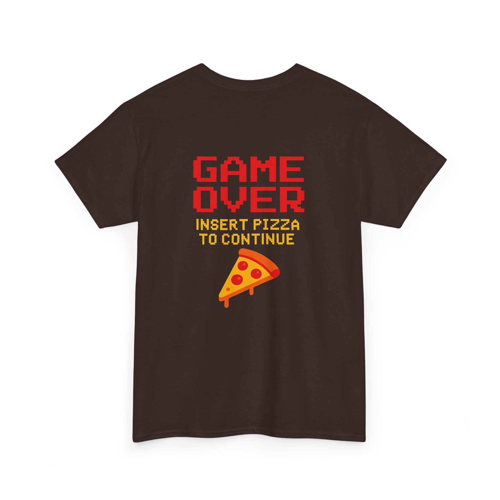 Game Over – Insert Pizza to Continue – Gamer Meme T-Shirt