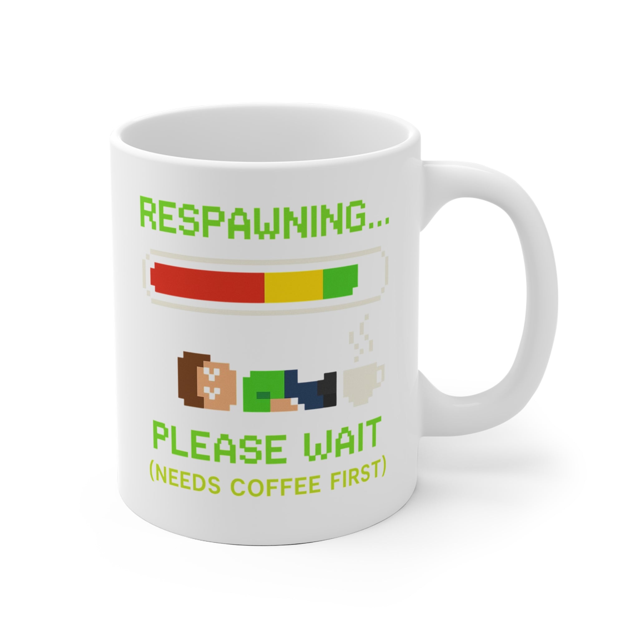 Respawning… Please Wait – Gamer Kaffee Meme Tasse