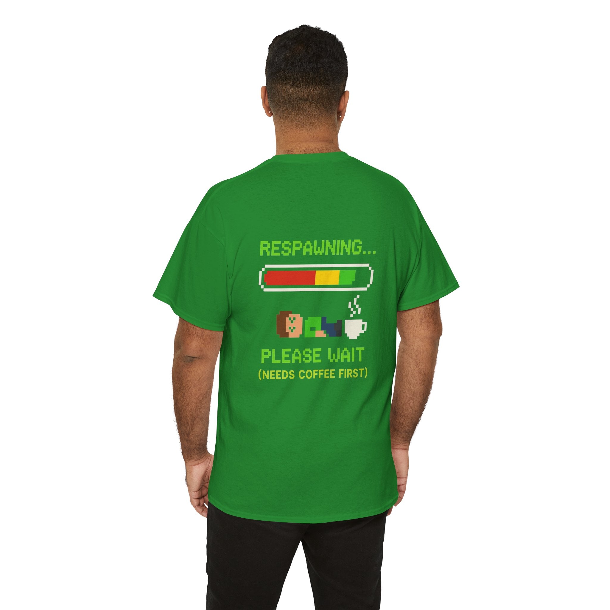 Respawning… Please Wait – Gamer Kaffee Meme T-Shirt