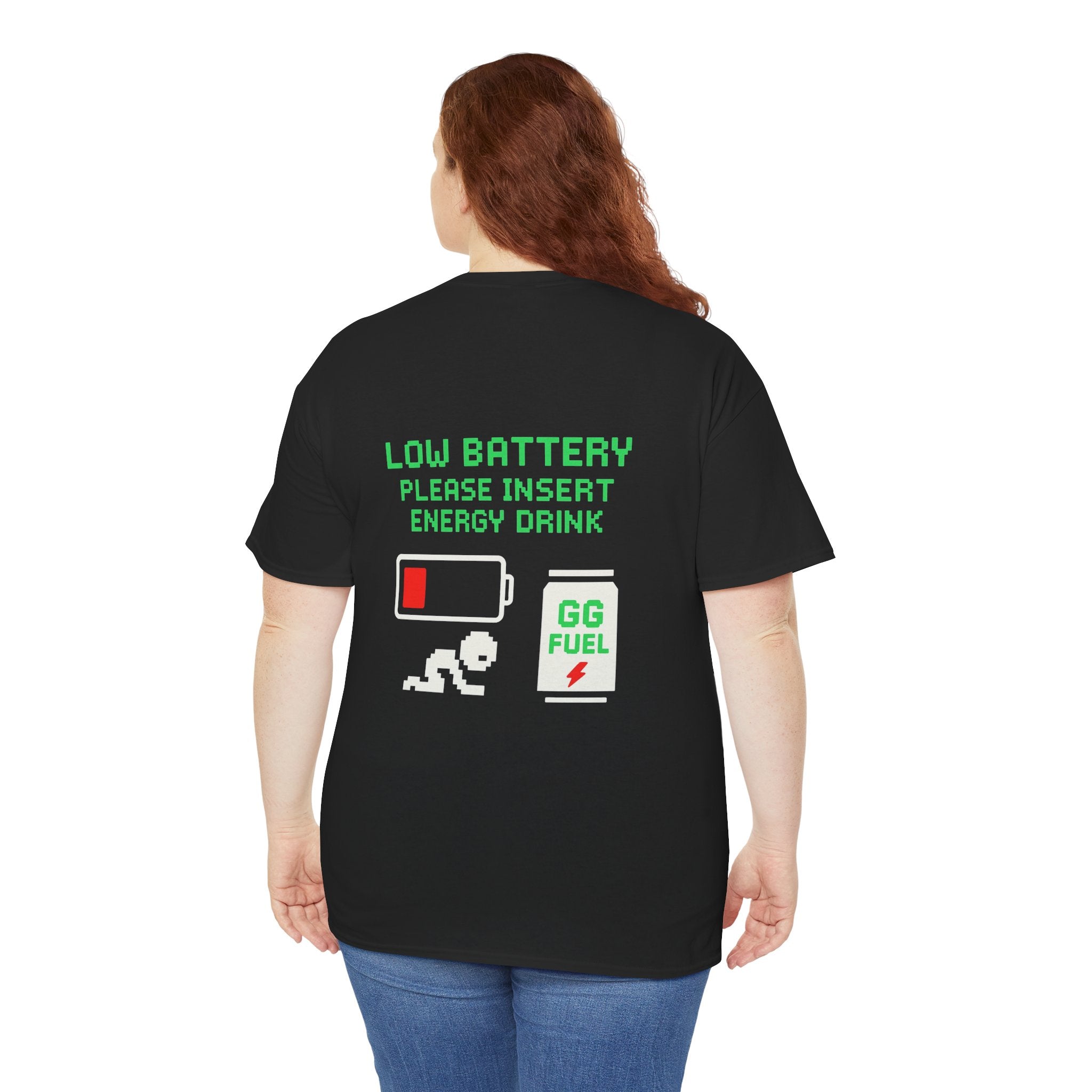 Low Battery – Please Insert Energy Drink – Gaming Meme Shirt