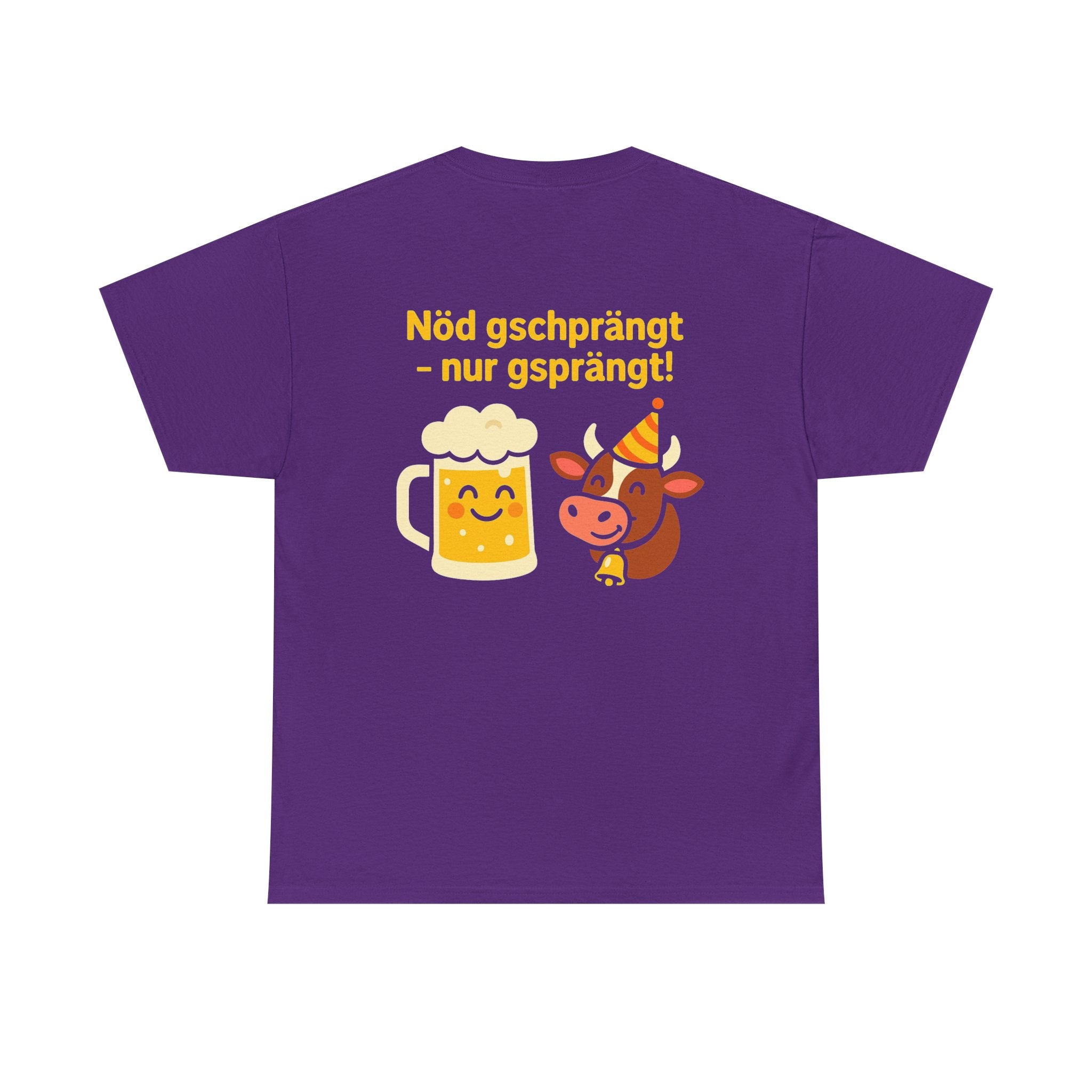 Nöd gschprängt – nur gsprängt – Schweizer Party Humor Shirt