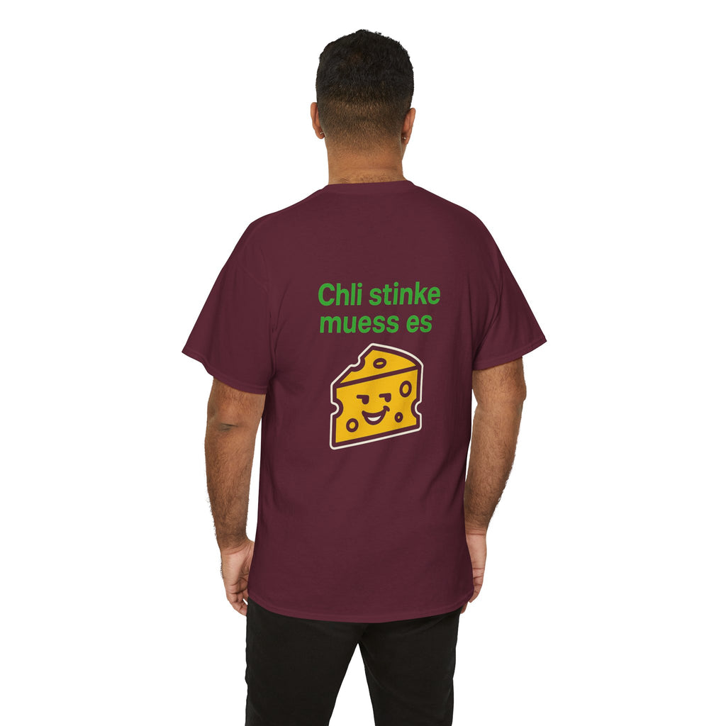 Chli stinke muess es – Schweizer Käse Humor T-Shirt