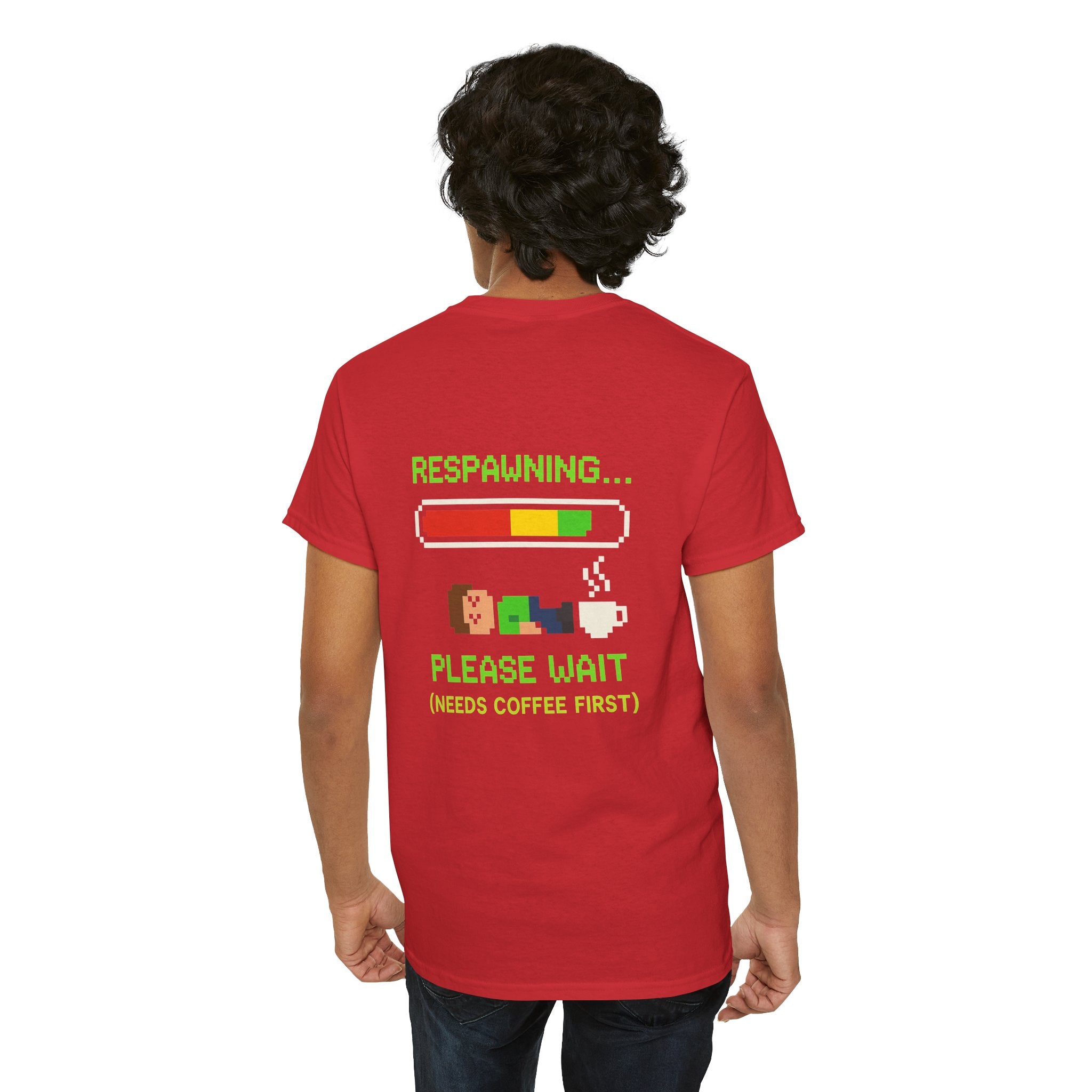Respawning… Please Wait – Gamer Kaffee Meme T-Shirt