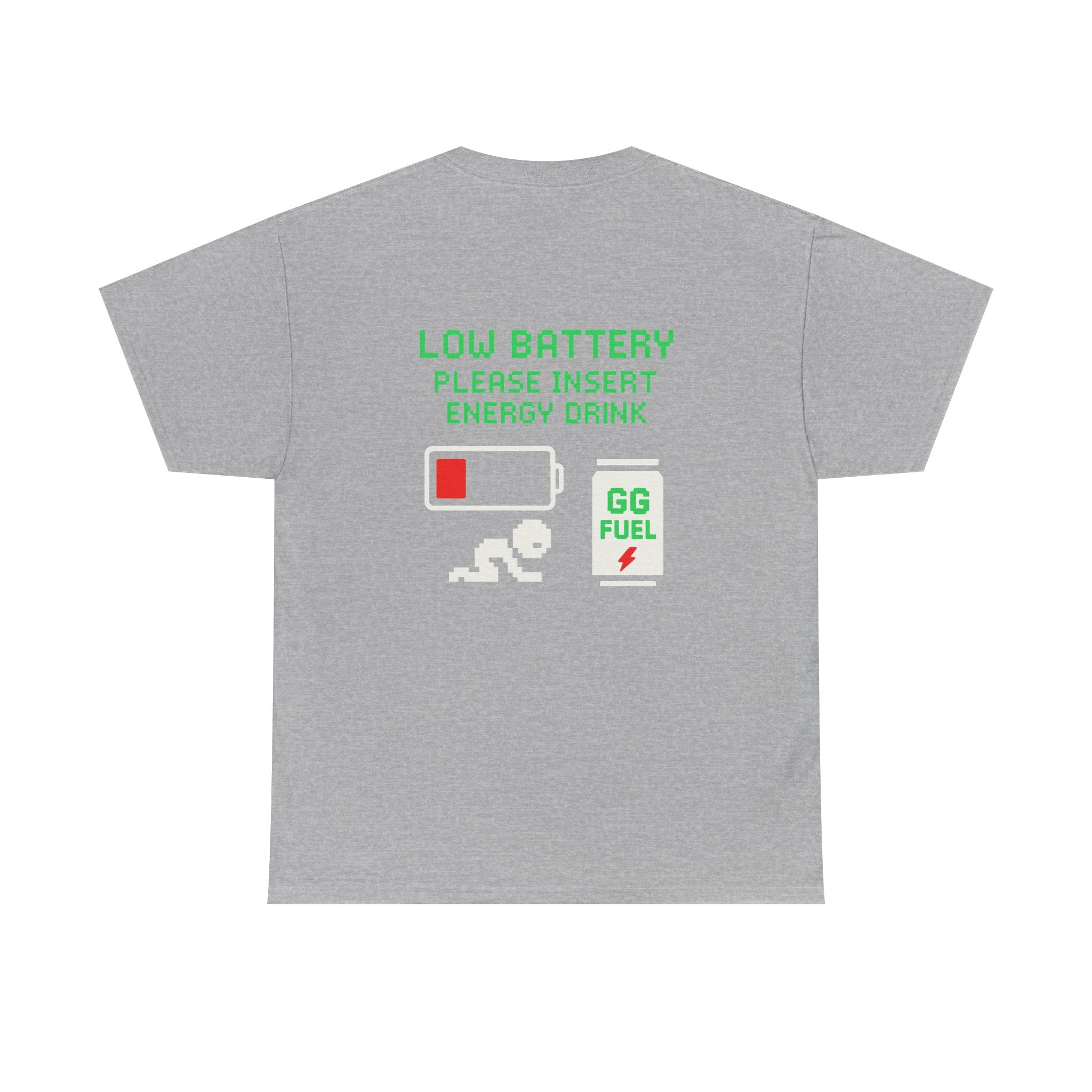 Low Battery – Please Insert Energy Drink – Gaming Meme Shirt