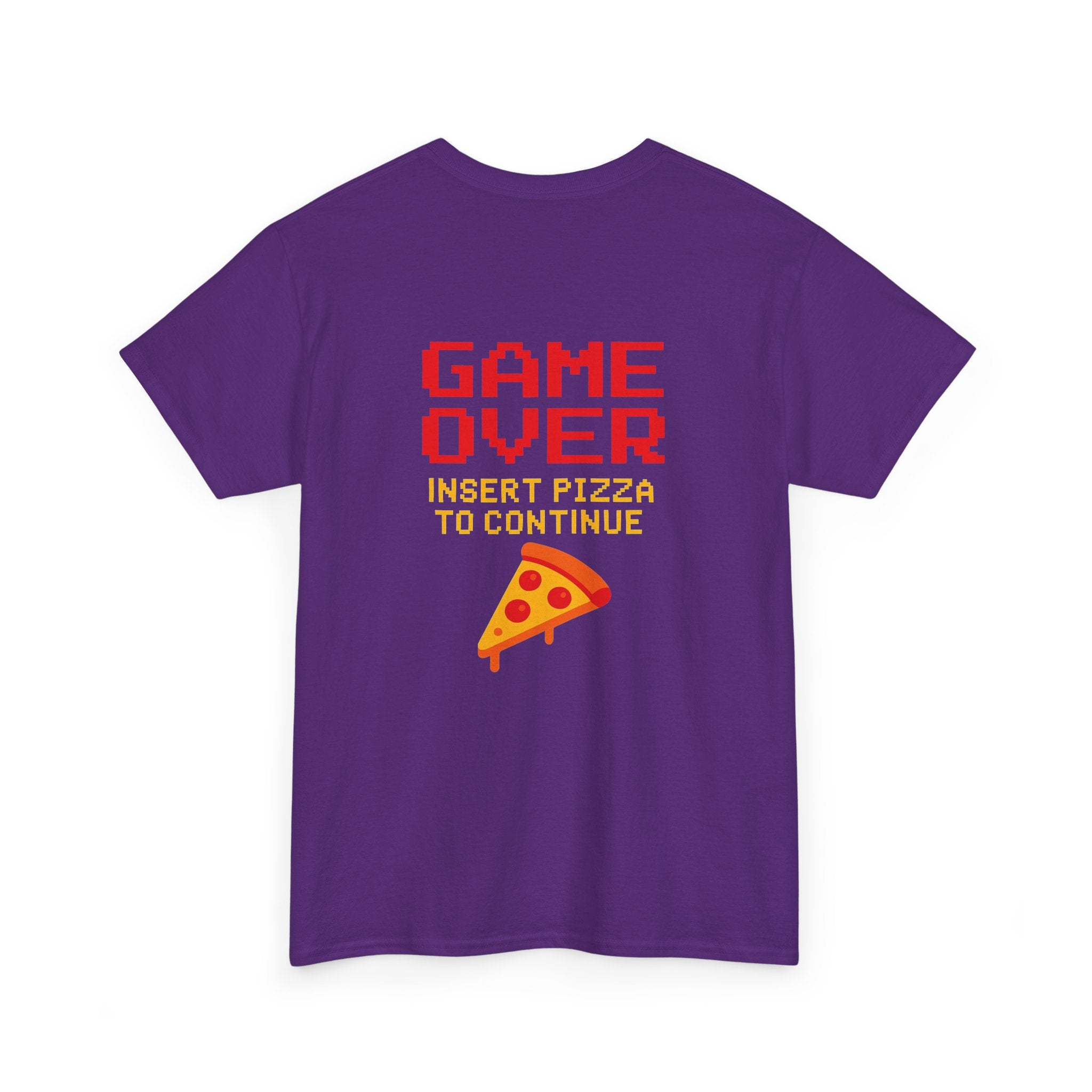 Game Over – Insert Pizza to Continue – Gamer Meme T-Shirt