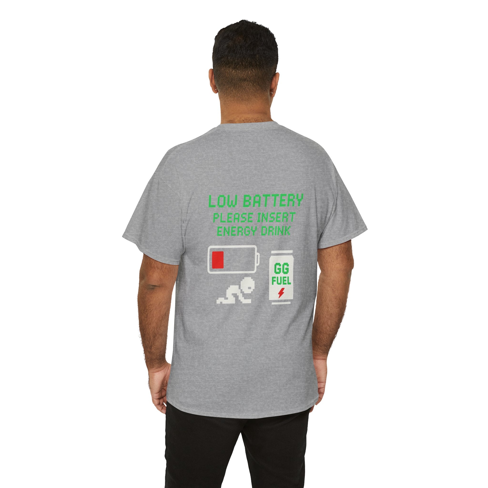 Low Battery – Please Insert Energy Drink – Gaming Meme Shirt