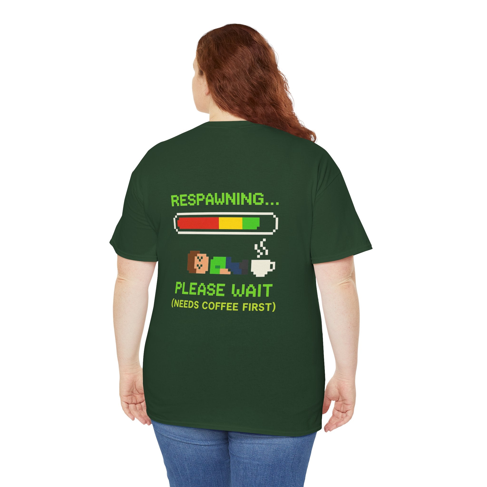 Respawning… Please Wait – Gamer Kaffee Meme T-Shirt