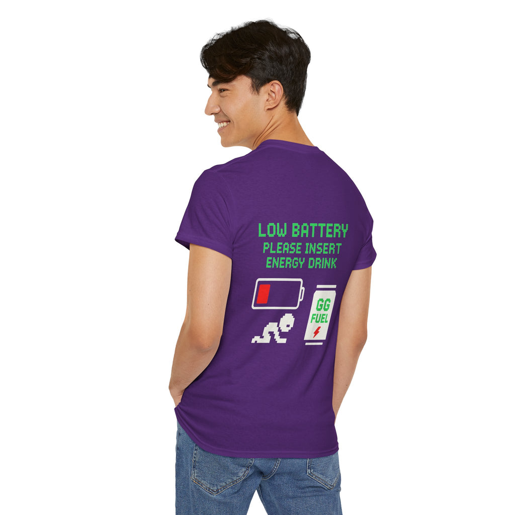 Low Battery – Please Insert Energy Drink – Gaming Meme Shirt