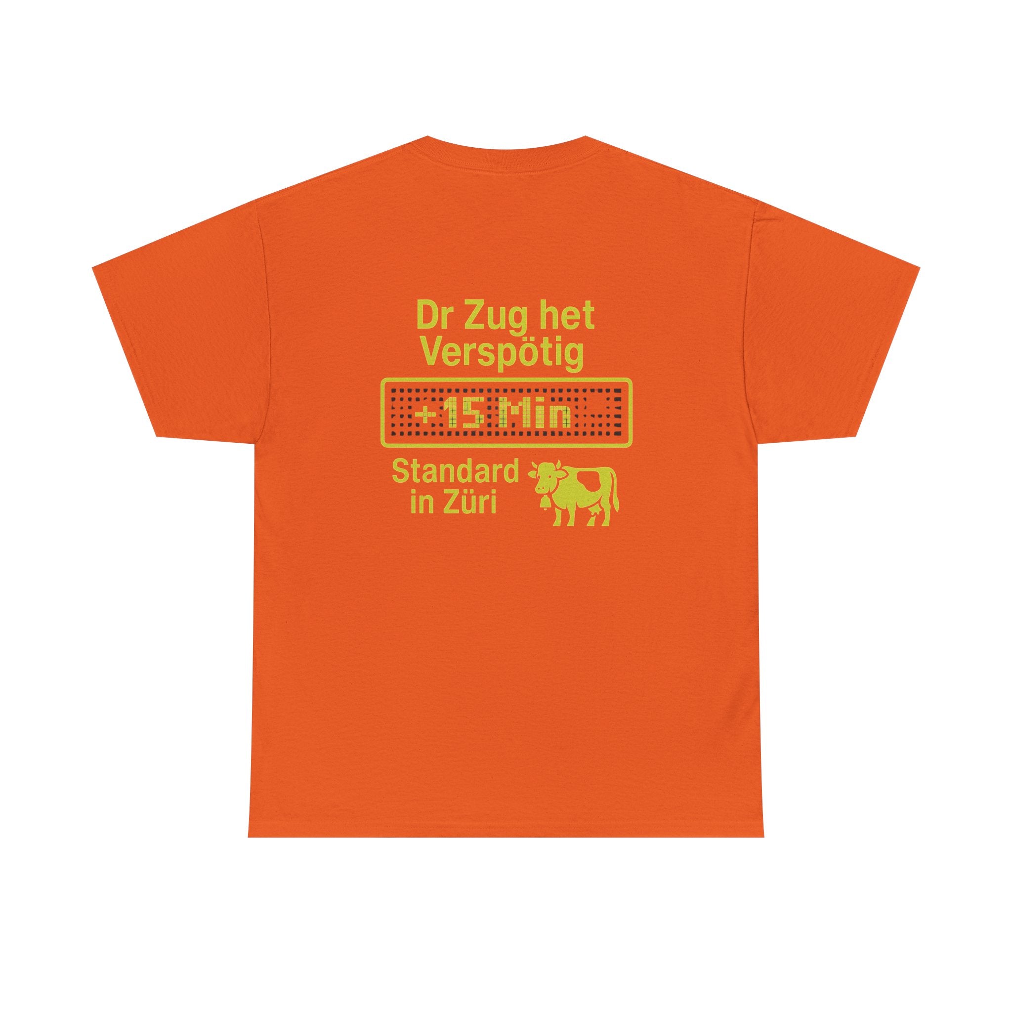 Dr Zug het Verspötig – Schweizer ÖV Meme Shirt