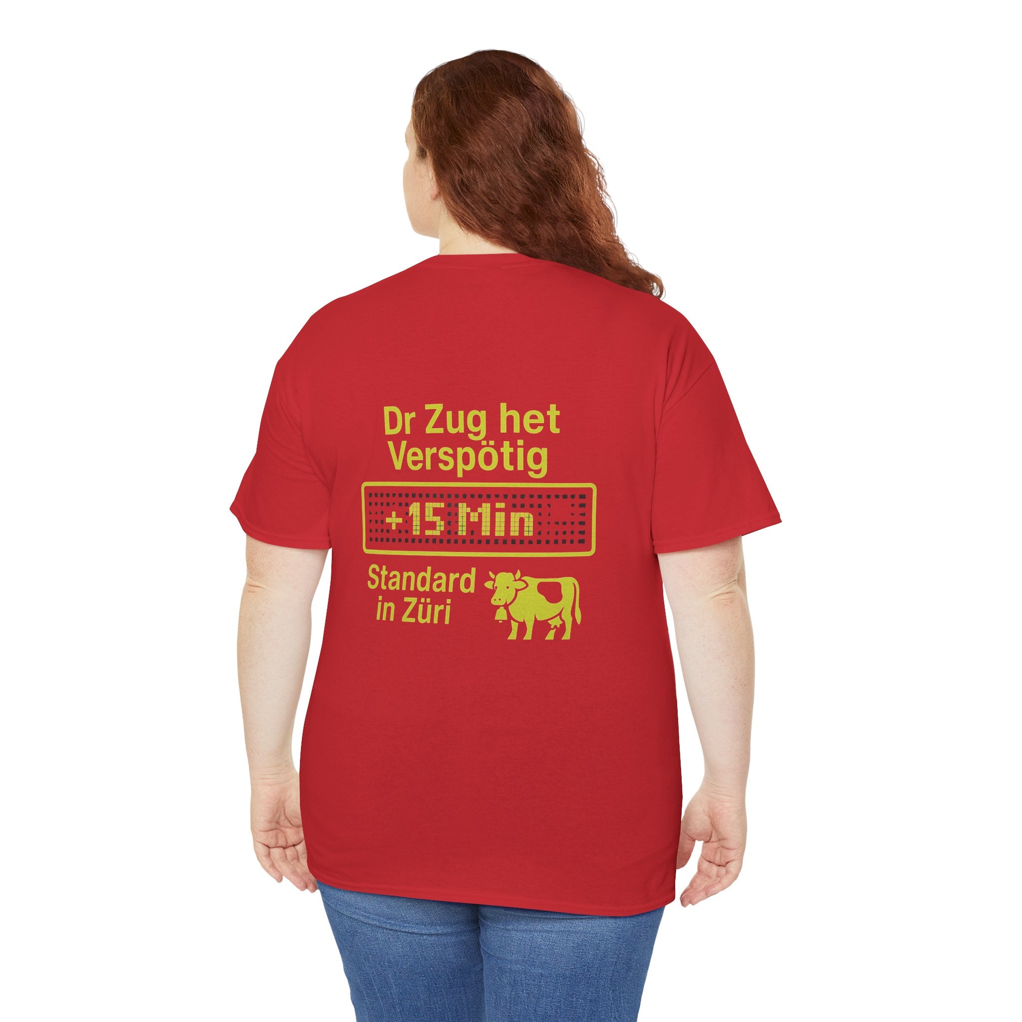 Dr Zug het Verspötig – Schweizer ÖV Meme Shirt