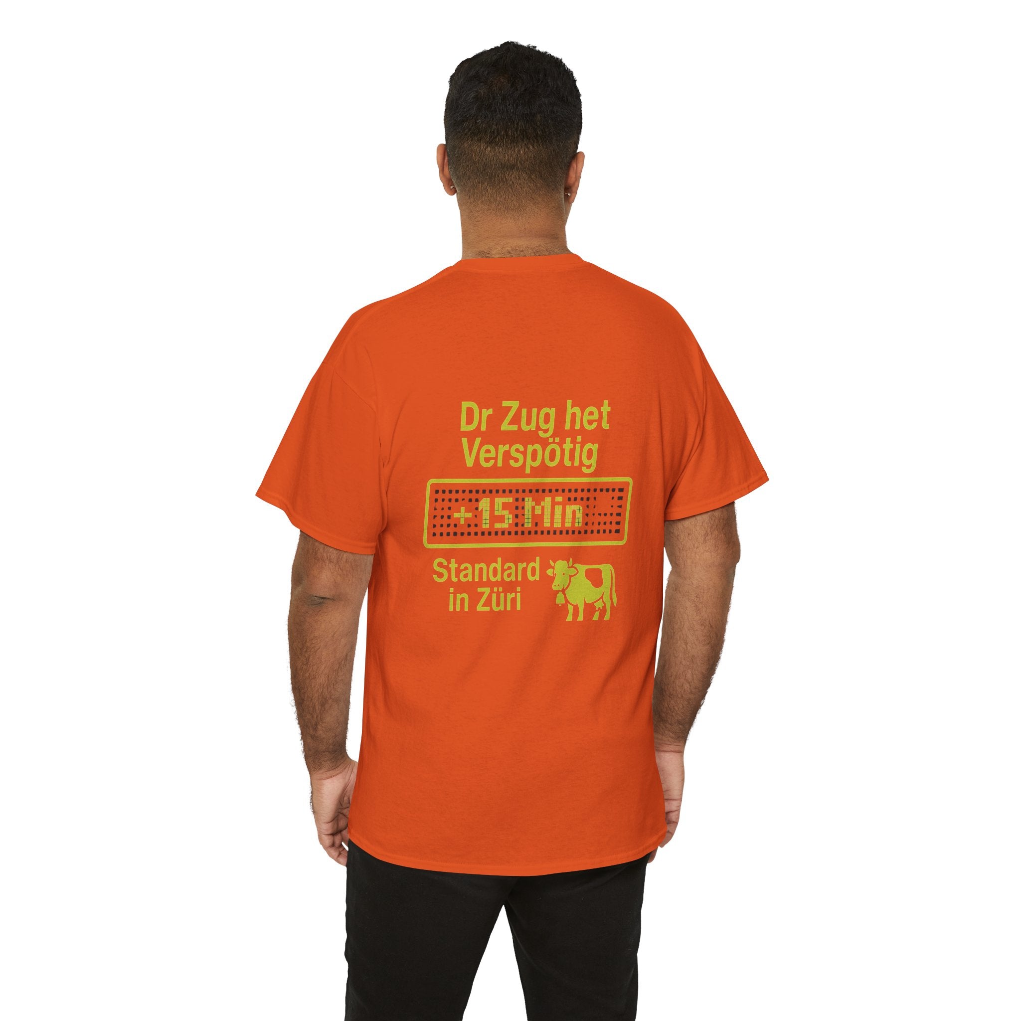 Dr Zug het Verspötig – Schweizer ÖV Meme Shirt