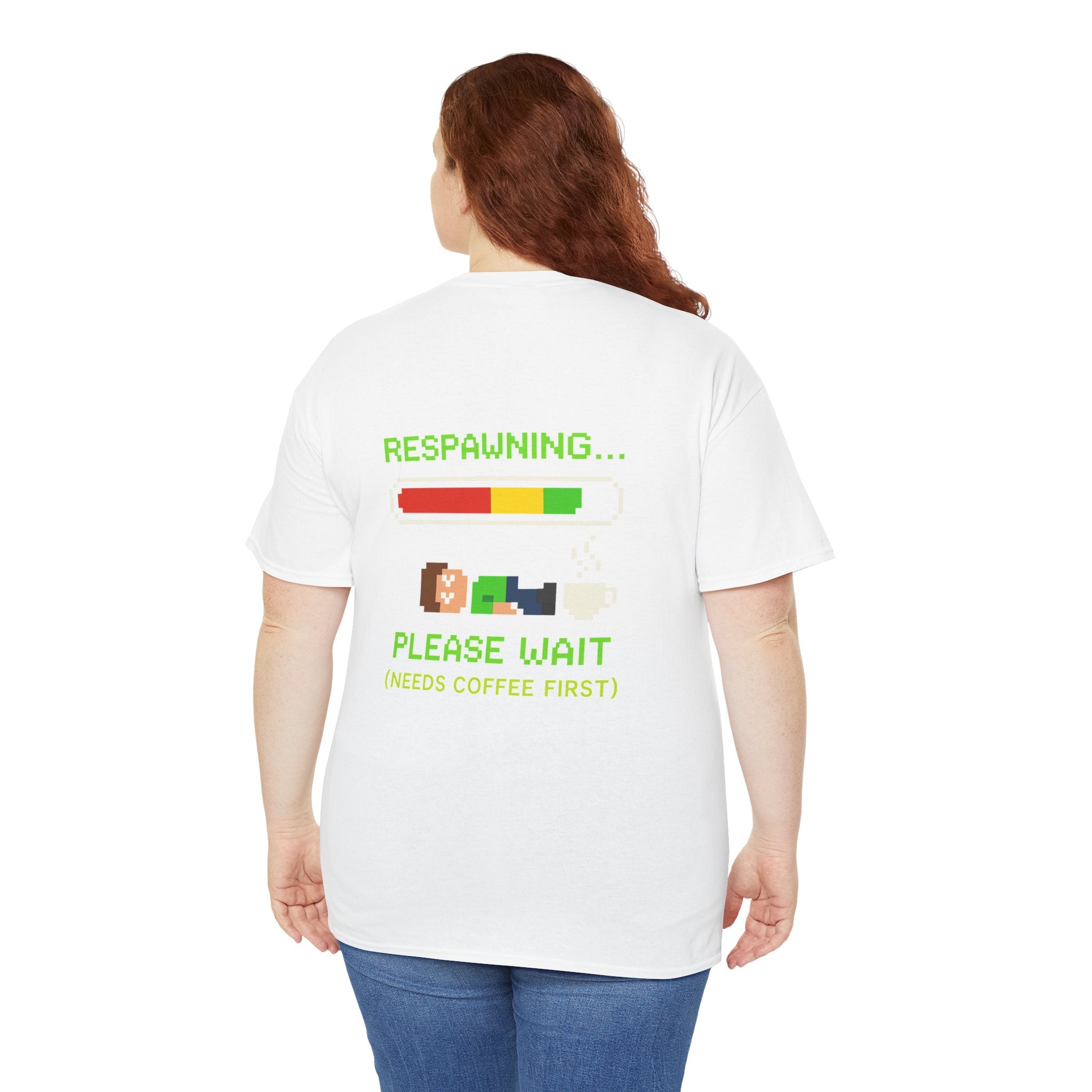 Respawning… Please Wait – Gamer Kaffee Meme T-Shirt