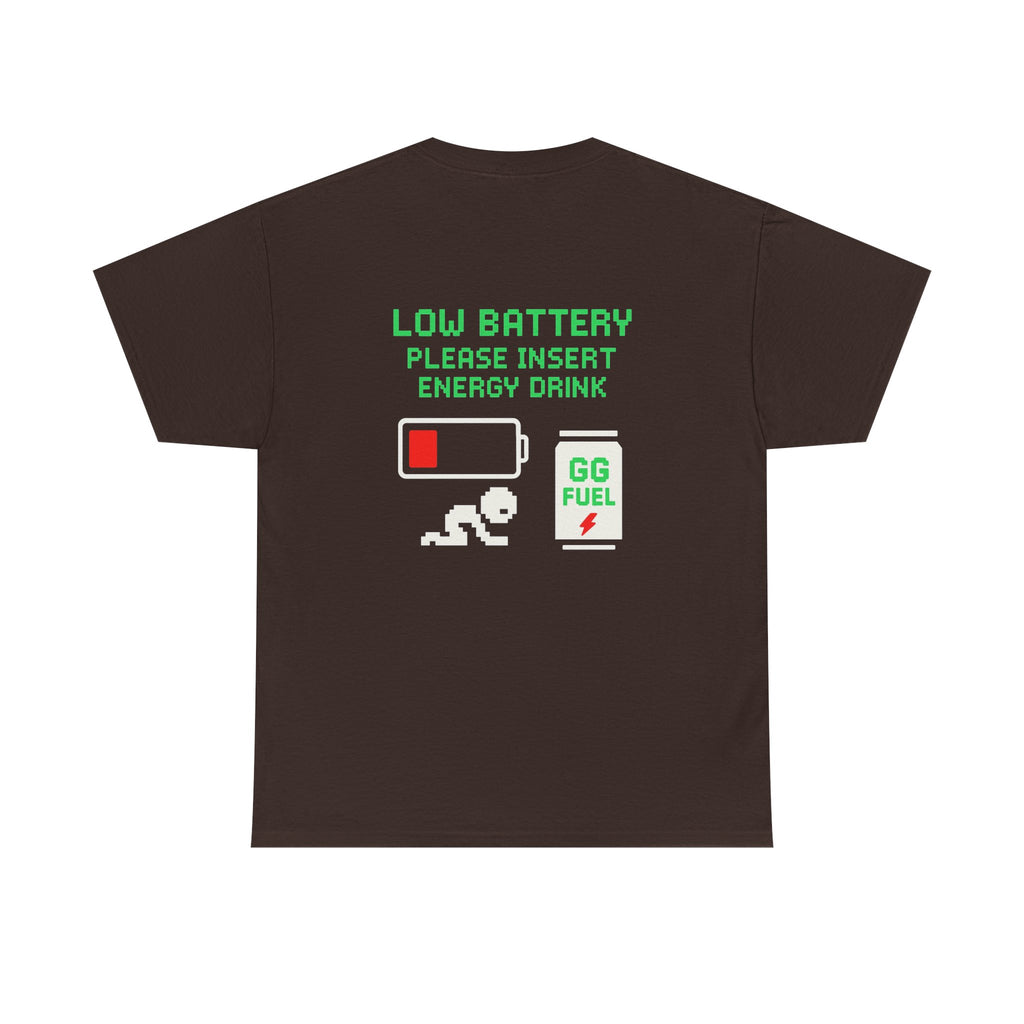 Low Battery – Please Insert Energy Drink – Gaming Meme Shirt