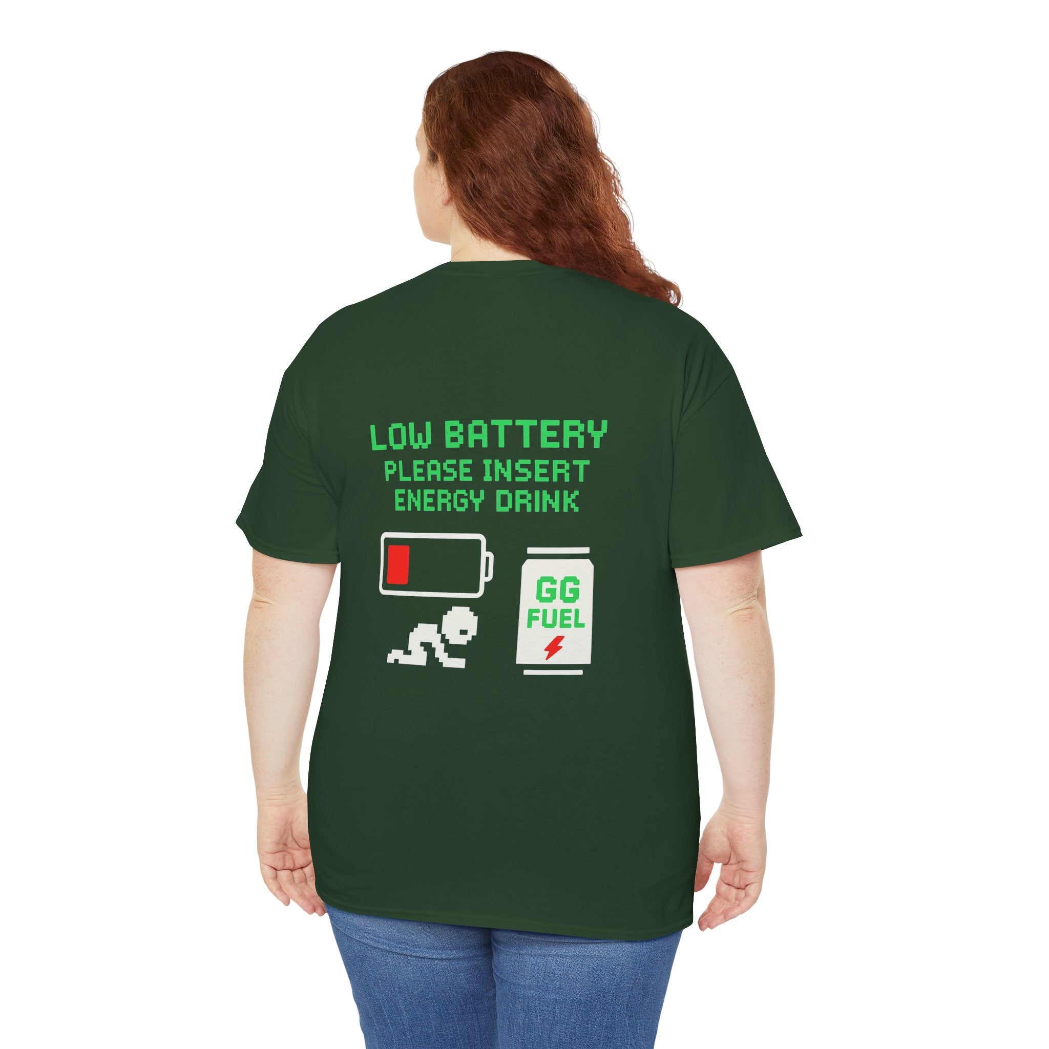 Low Battery – Please Insert Energy Drink – Gaming Meme Shirt