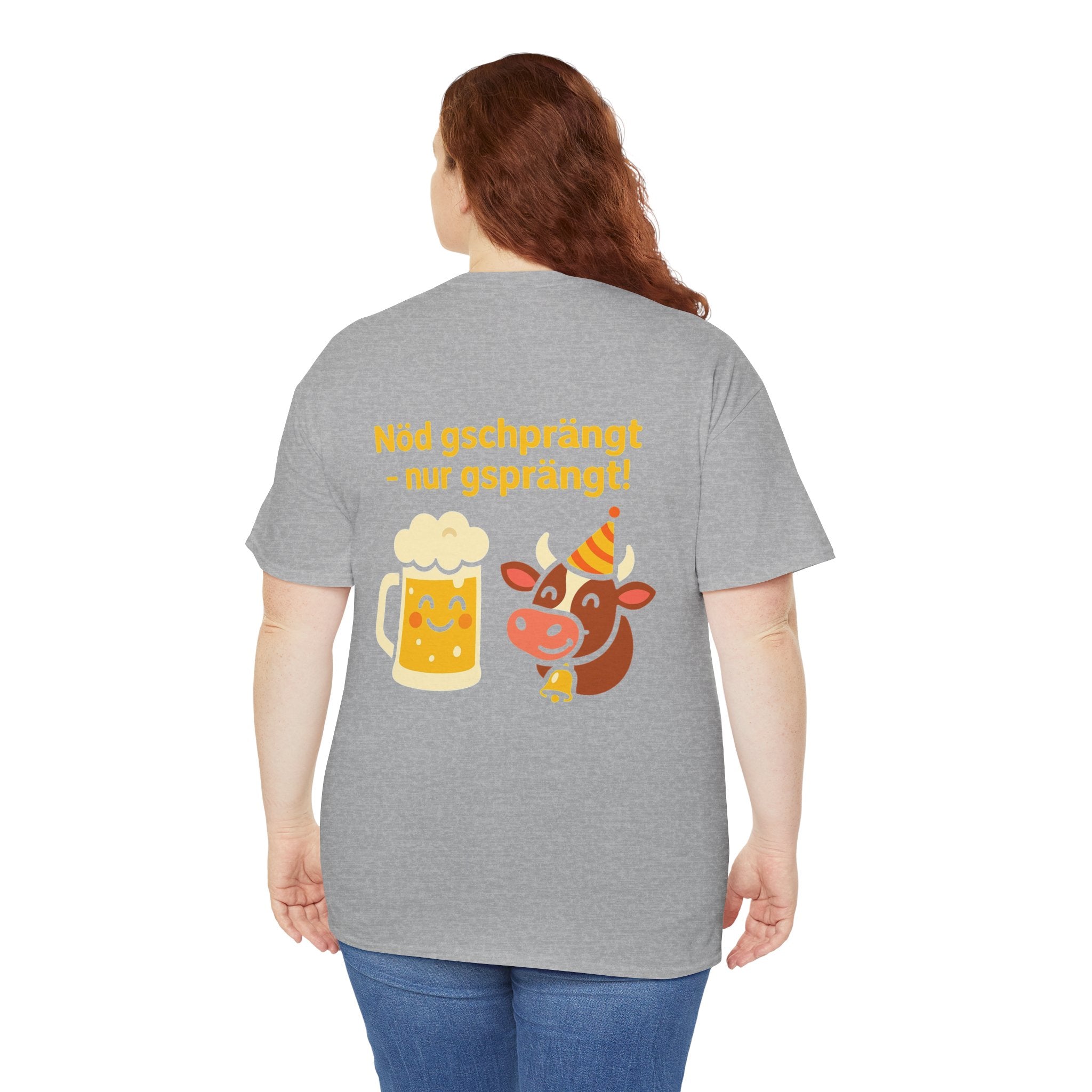 Nöd gschprängt – nur gsprängt – Schweizer Party Humor Shirt