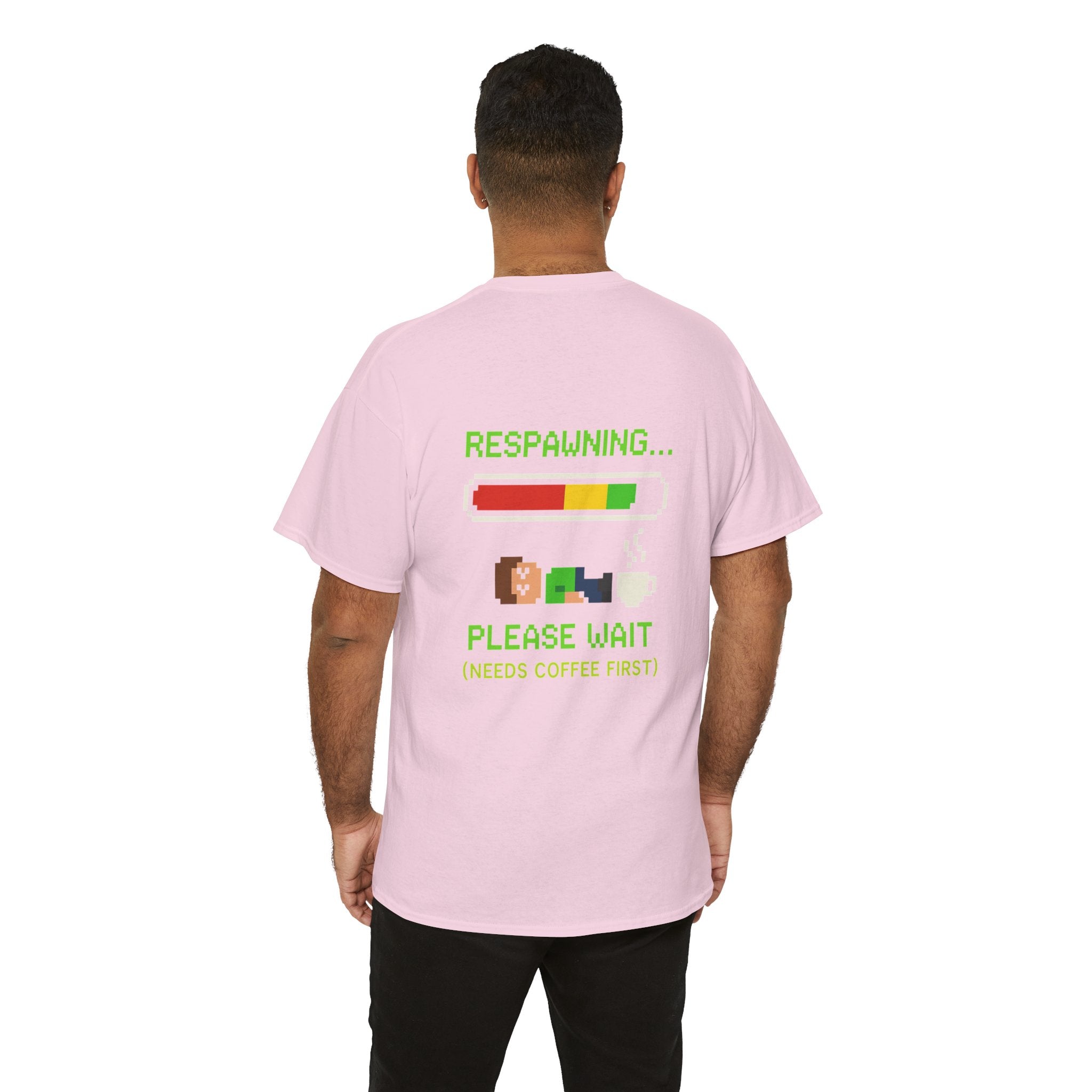 Respawning… Please Wait – Gamer Kaffee Meme T-Shirt