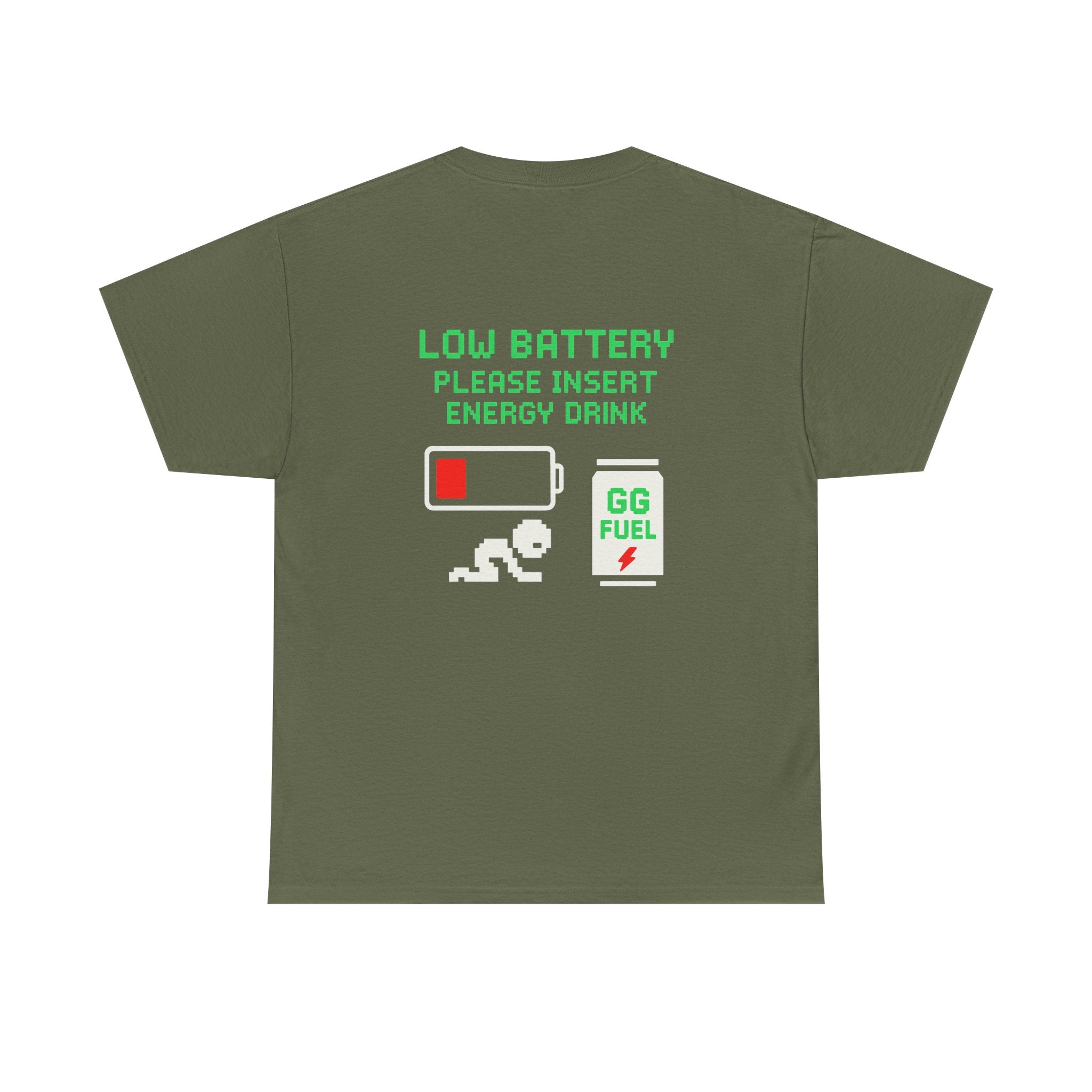 Low Battery – Please Insert Energy Drink – Gaming Meme Shirt