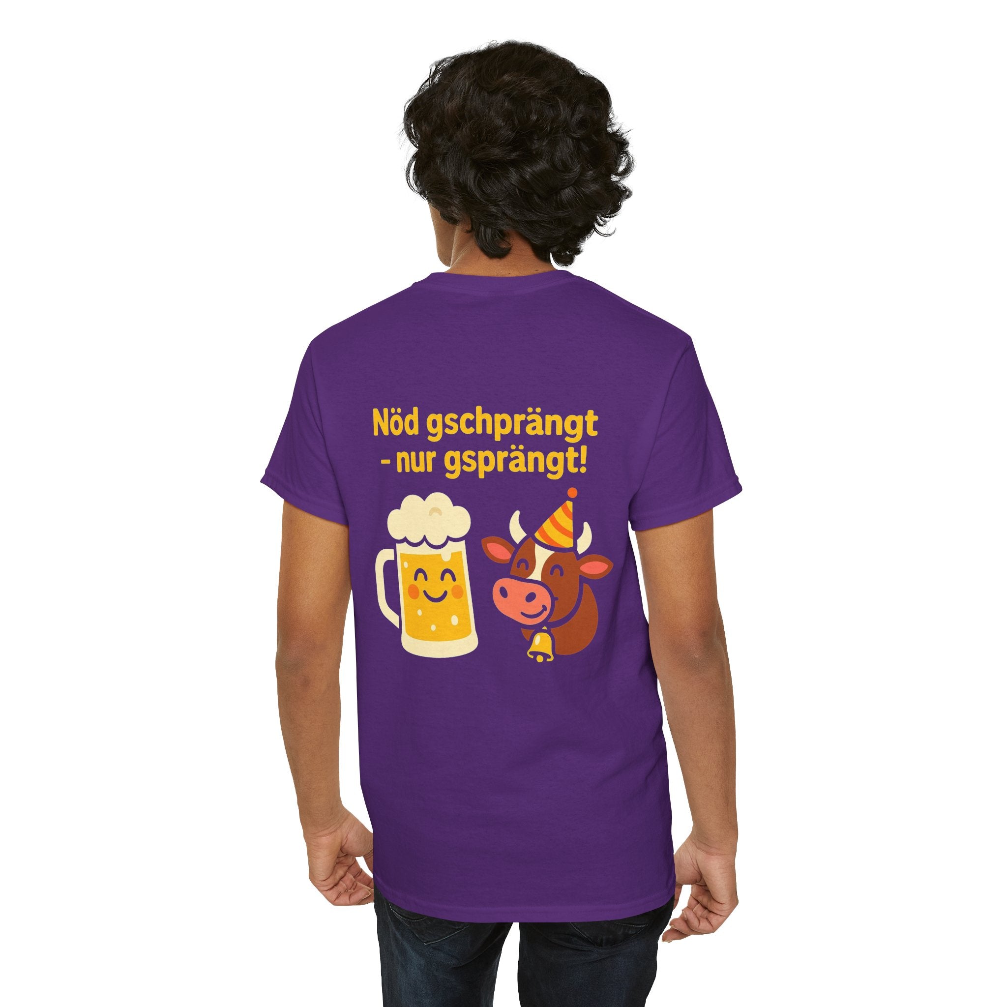 Nöd gschprängt – nur gsprängt – Schweizer Party Humor Shirt