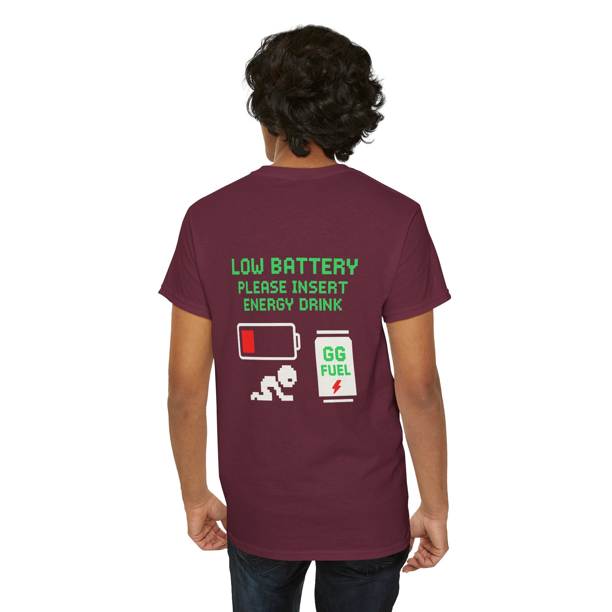 Low Battery – Please Insert Energy Drink – Gaming Meme Shirt