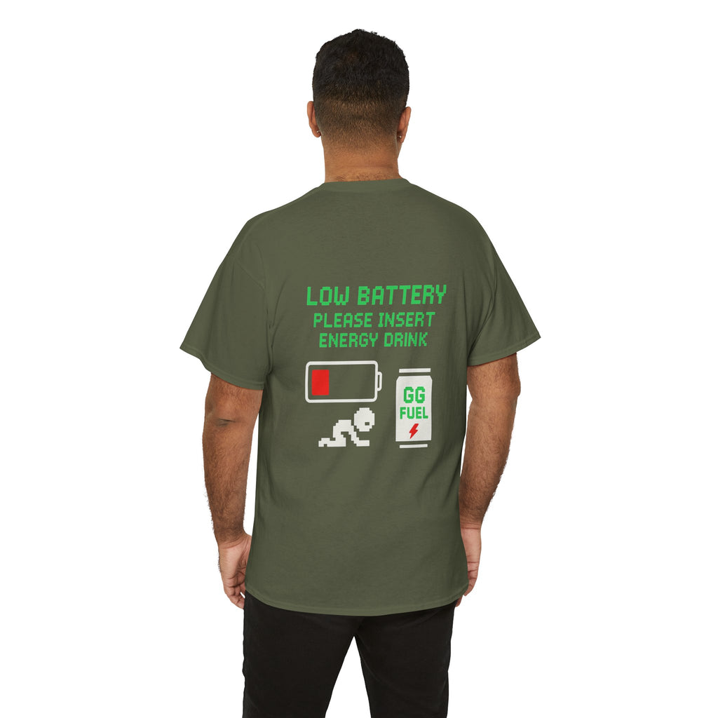 Low Battery – Please Insert Energy Drink – Gaming Meme Shirt