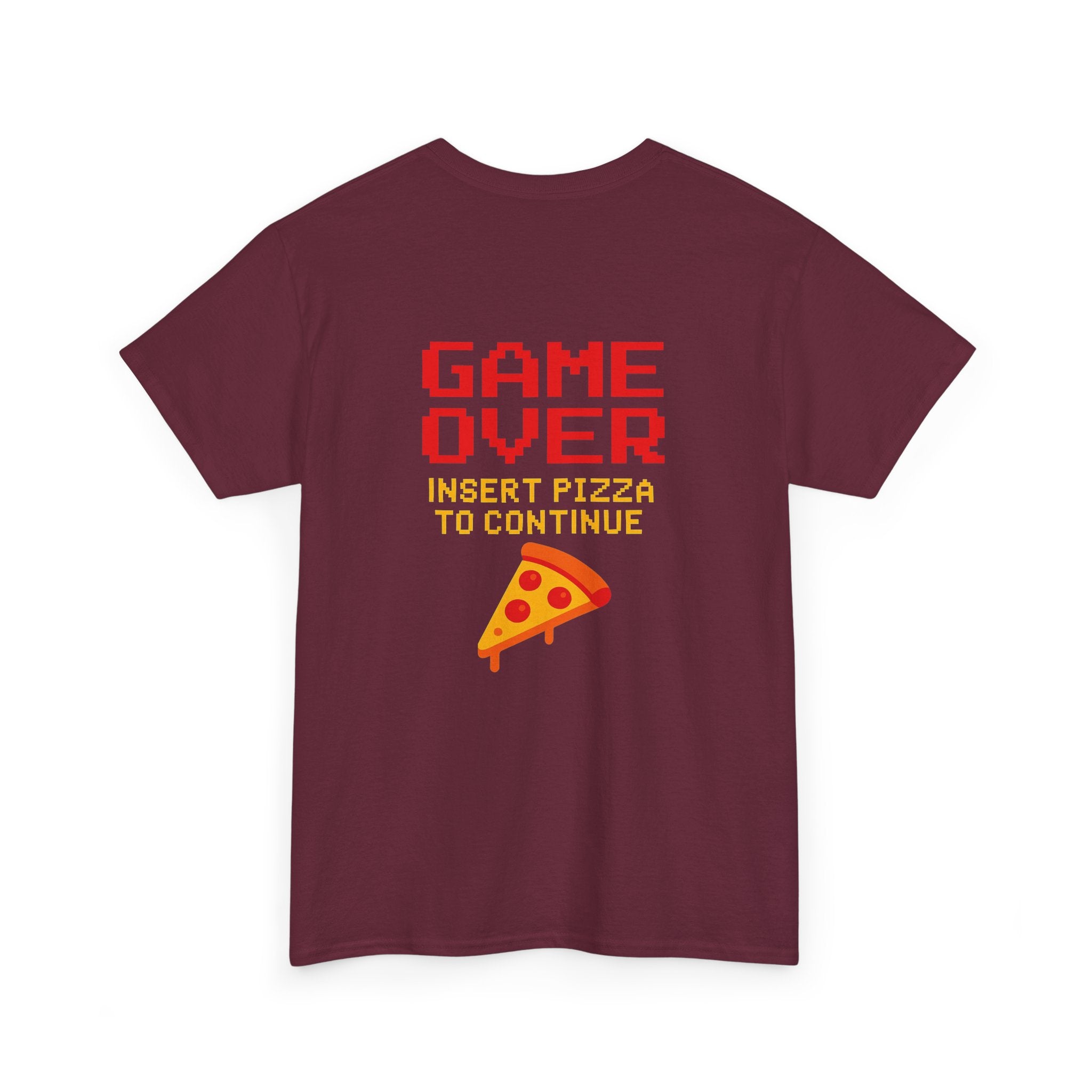 Game Over – Insert Pizza to Continue – Gamer Meme T-Shirt
