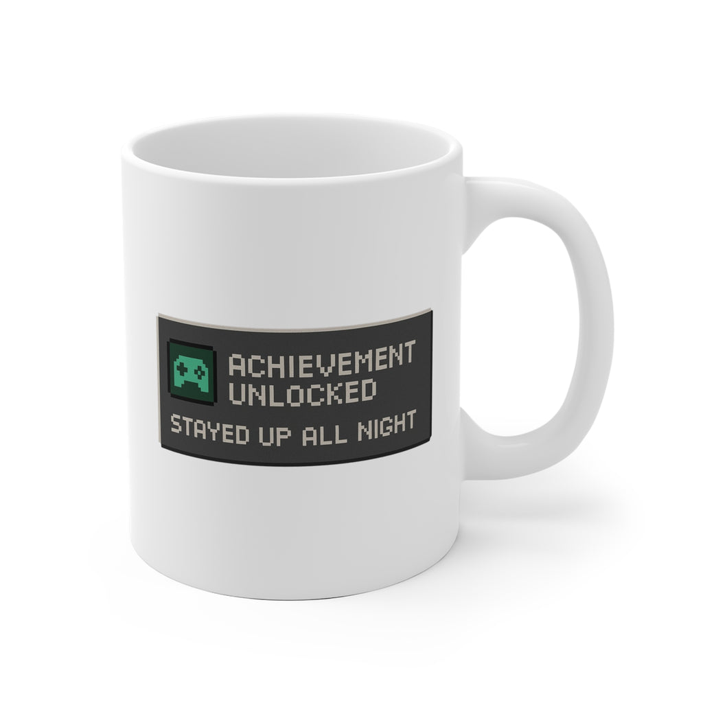 Achievement Unlocked – Stayed Up All Night – Gamer Meme Tasse