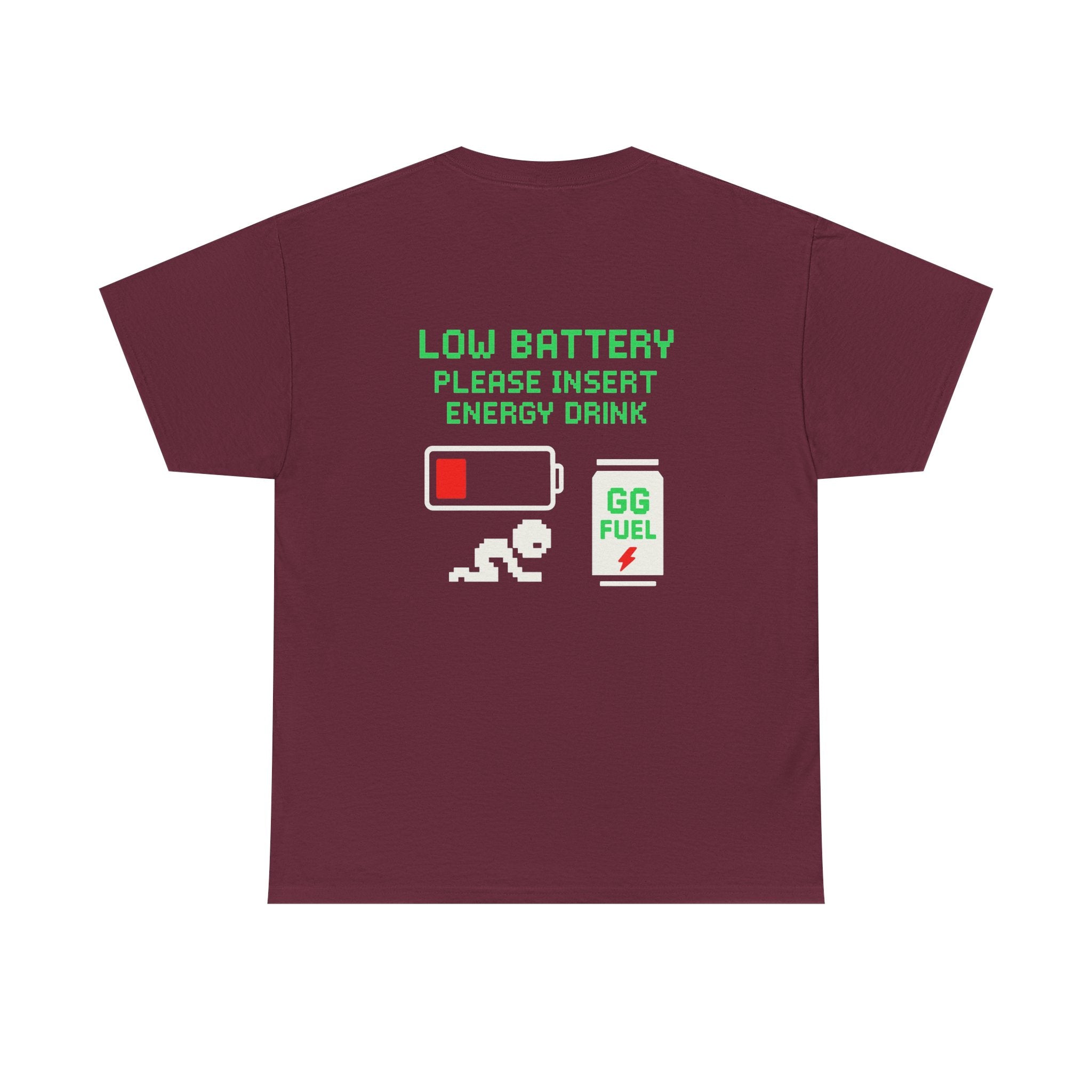 Low Battery – Please Insert Energy Drink – Gaming Meme Shirt