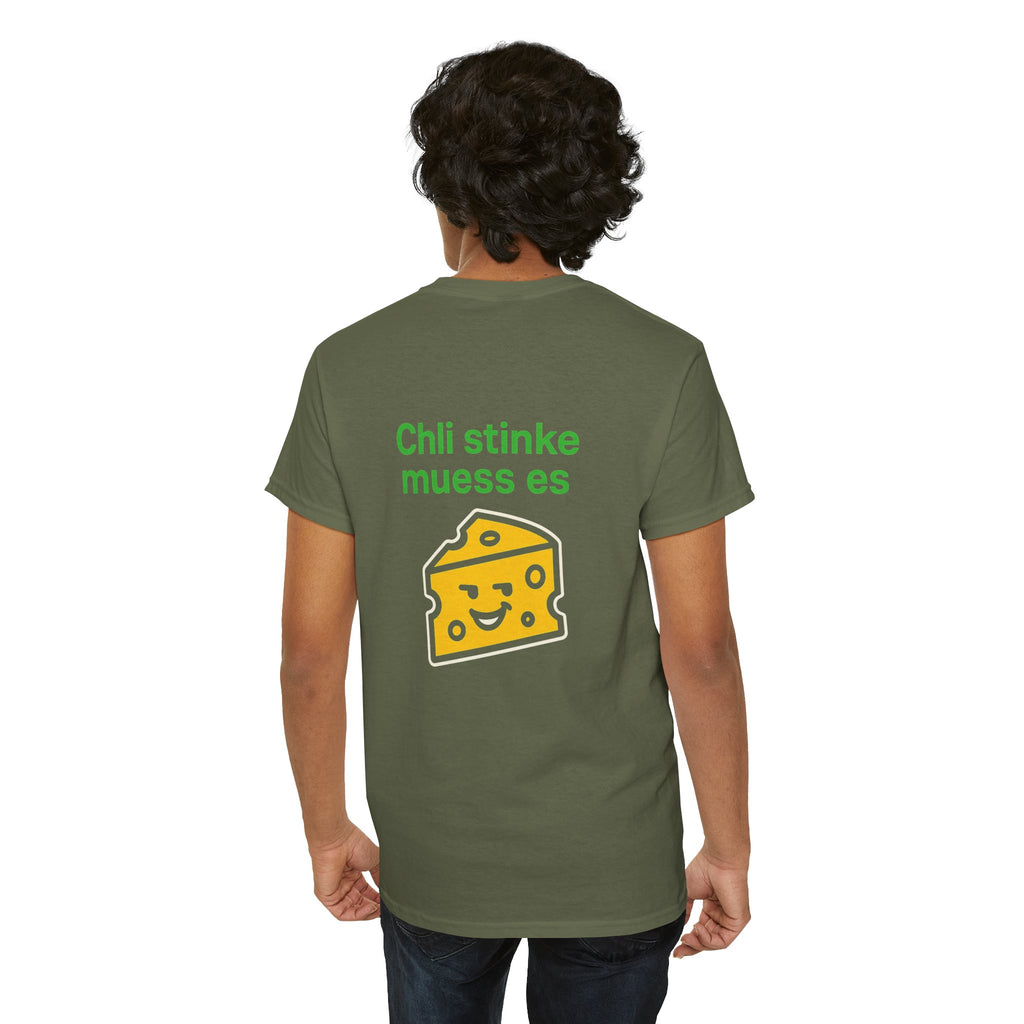 Chli stinke muess es – Schweizer Käse Humor T-Shirt