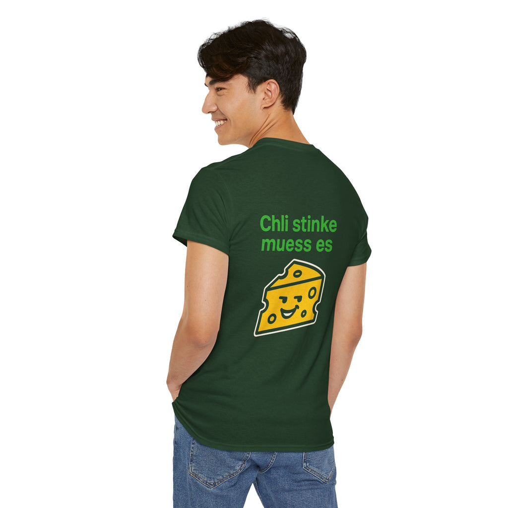 Chli stinke muess es – Schweizer Käse Humor T-Shirt