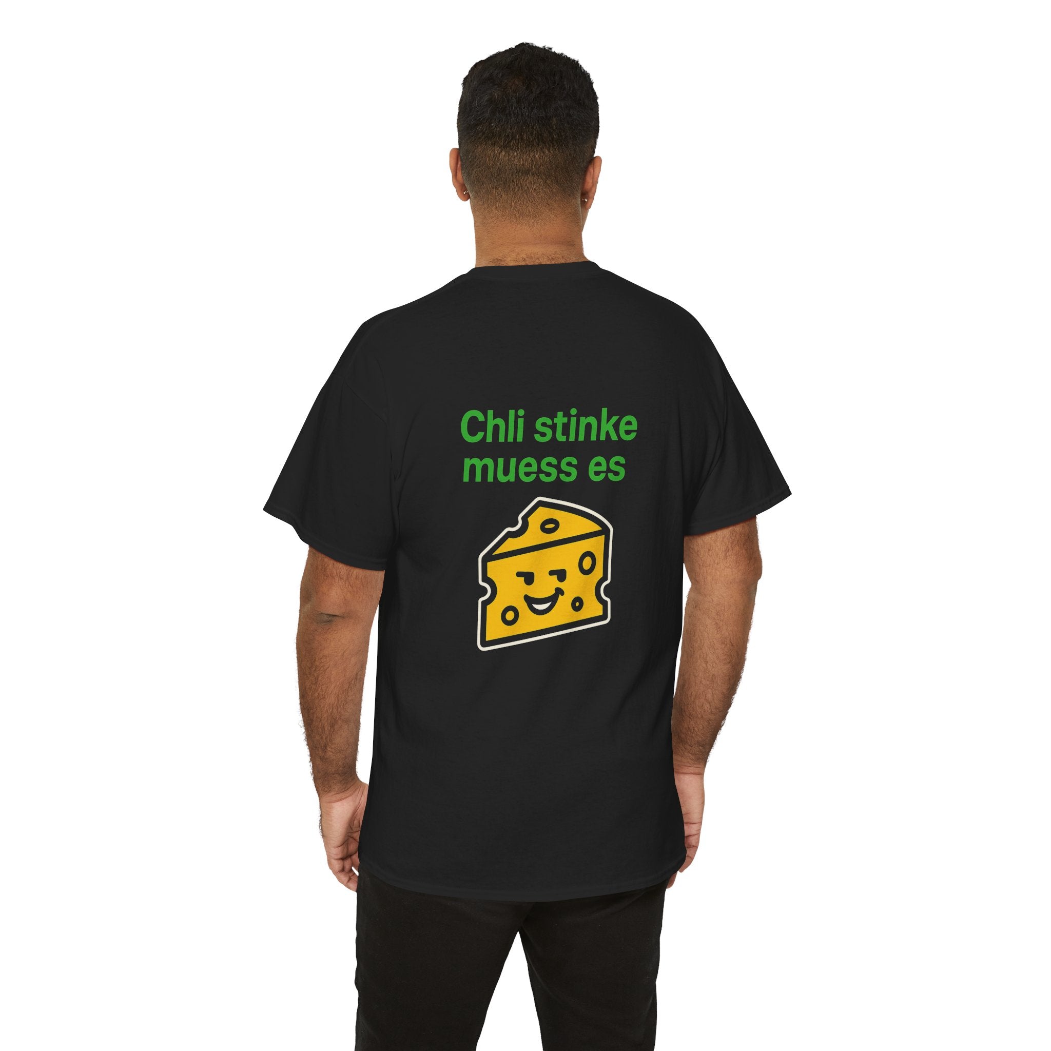 Chli stinke muess es – Schweizer Käse Humor T-Shirt