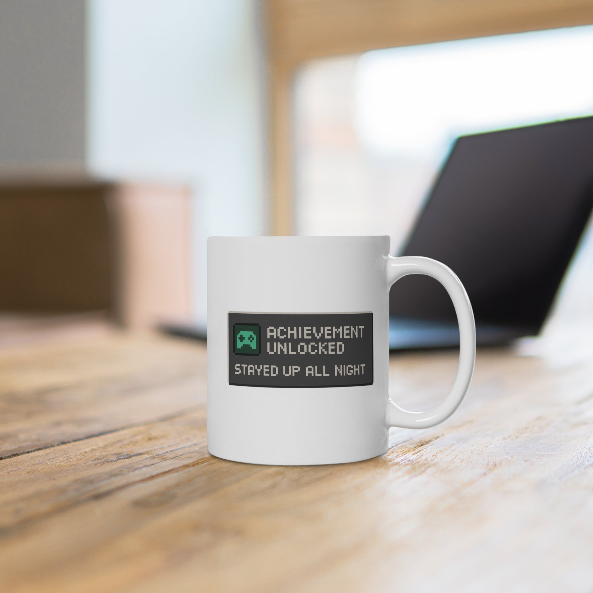 Achievement Unlocked – Stayed Up All Night – Gamer Meme Tasse