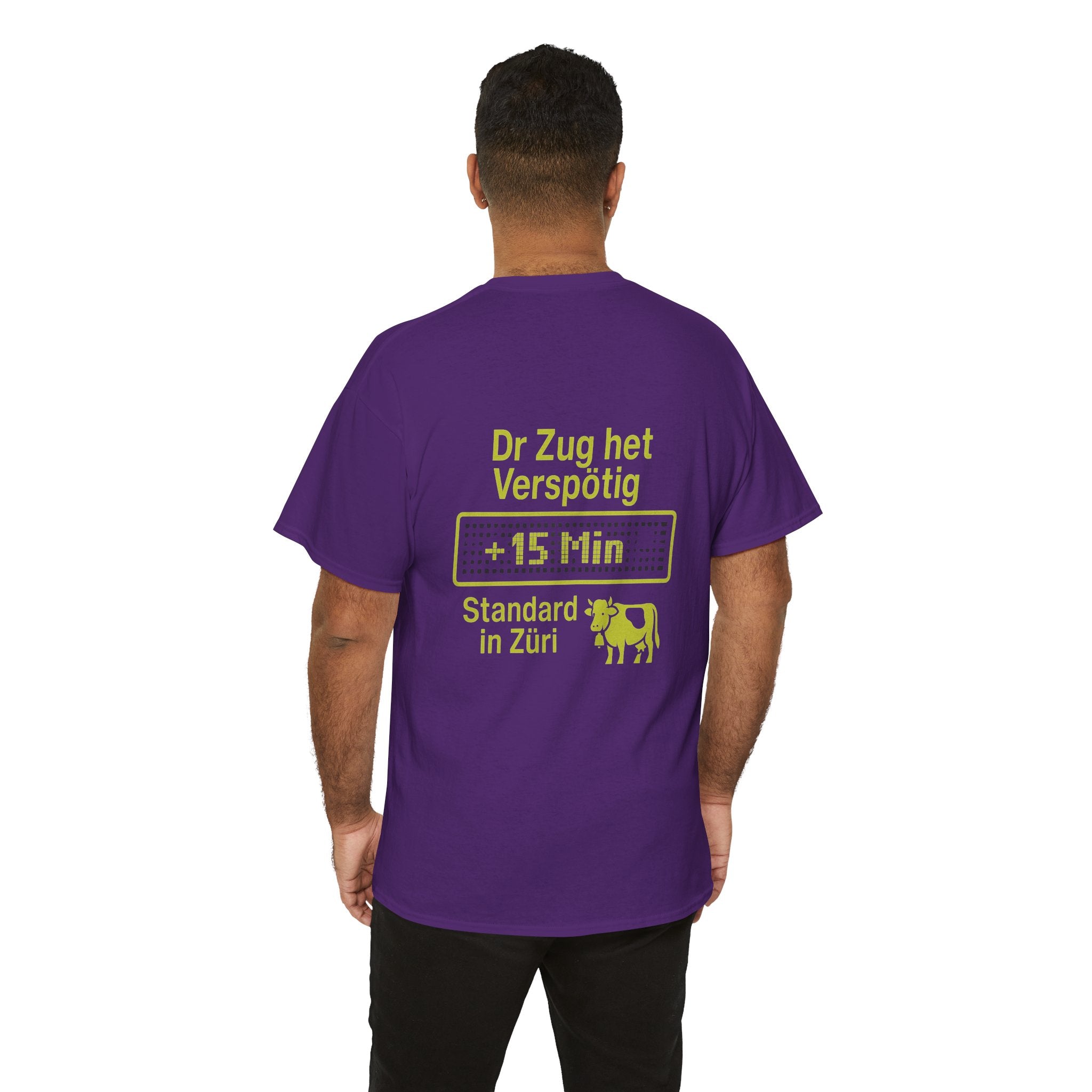 Dr Zug het Verspötig – Schweizer ÖV Meme Shirt