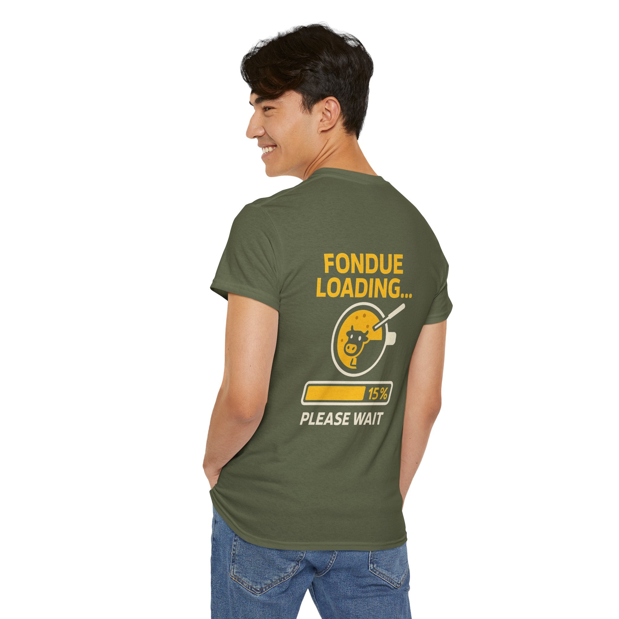 Fondue Loading – Schweizer Winter Meme T-Shirt