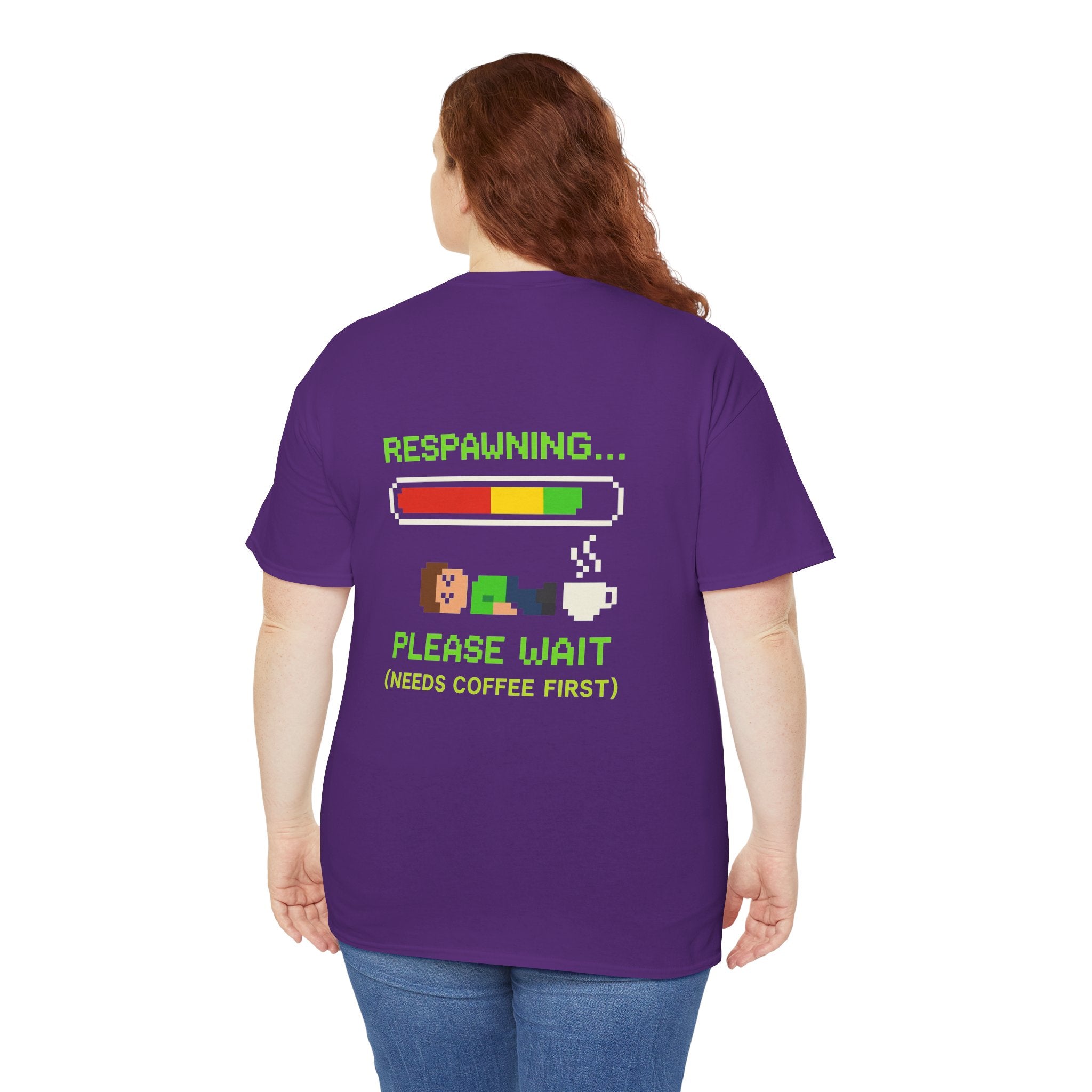 Respawning… Please Wait – Gamer Kaffee Meme T-Shirt