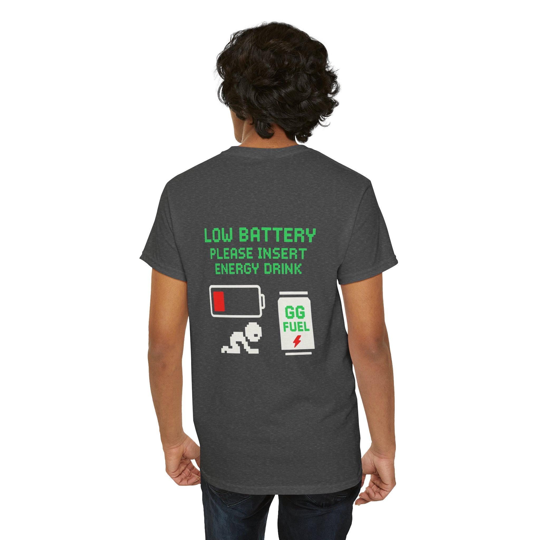 Low Battery – Please Insert Energy Drink – Gaming Meme Shirt