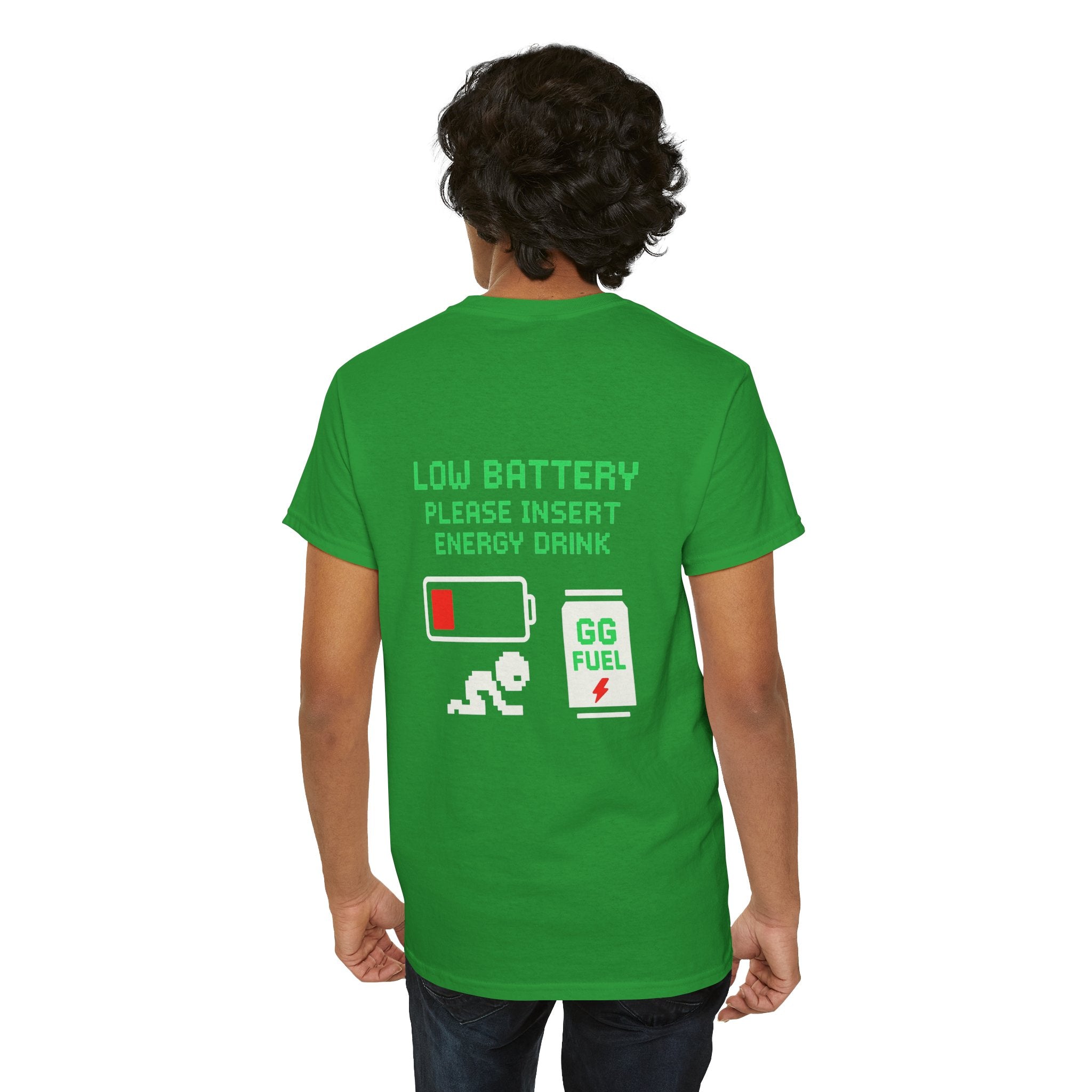 Low Battery – Please Insert Energy Drink – Gaming Meme Shirt