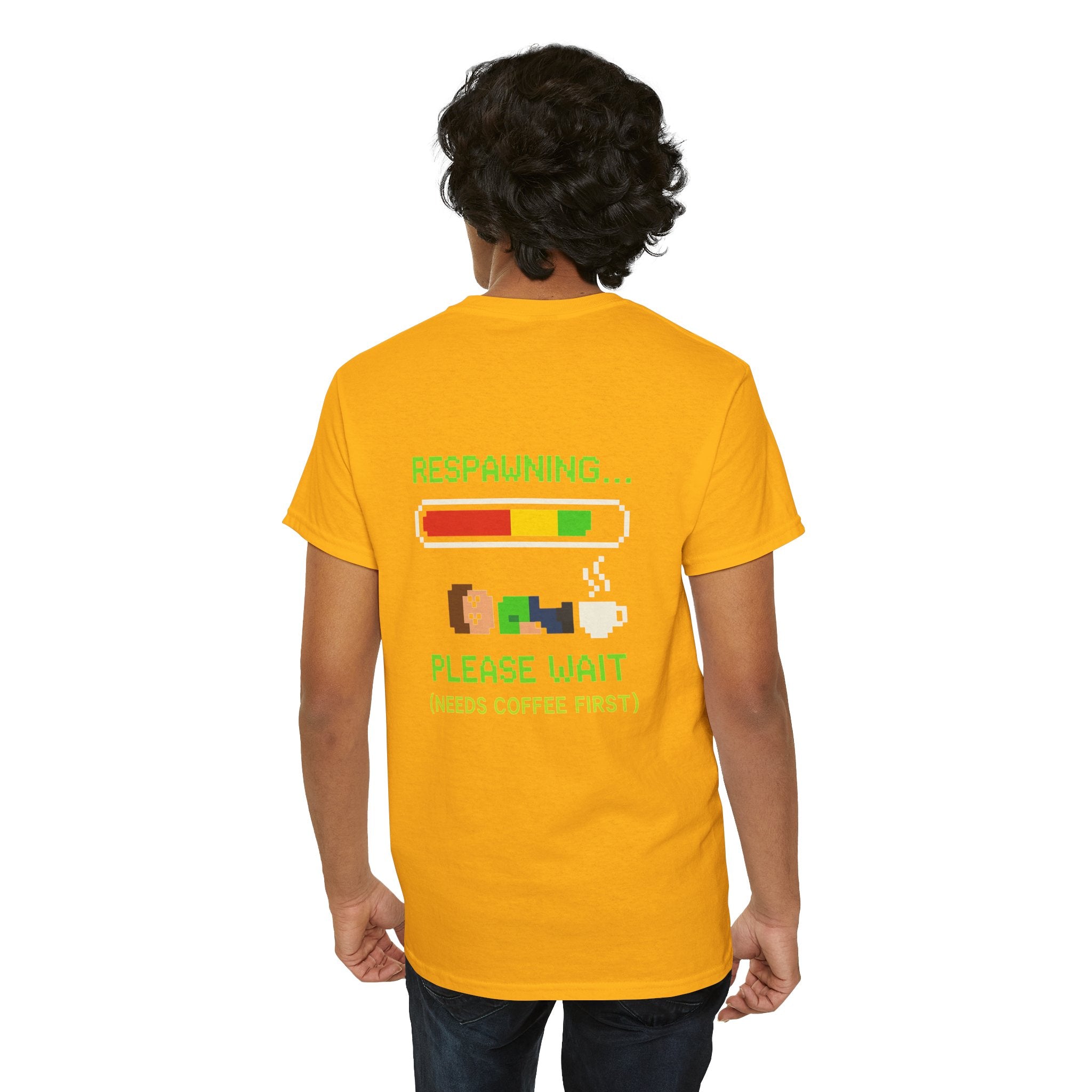 Respawning… Please Wait – Gamer Kaffee Meme T-Shirt